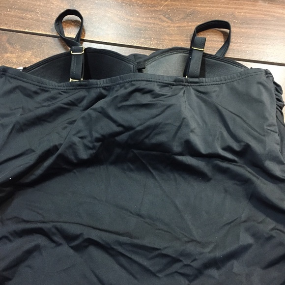 Nwt Side drawstring Bandeau Tankini Swimsuits For All Sz 18 - Picture 5 of 9